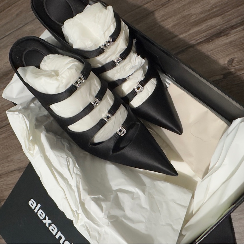 Alexander Wang Black Strappy Heels